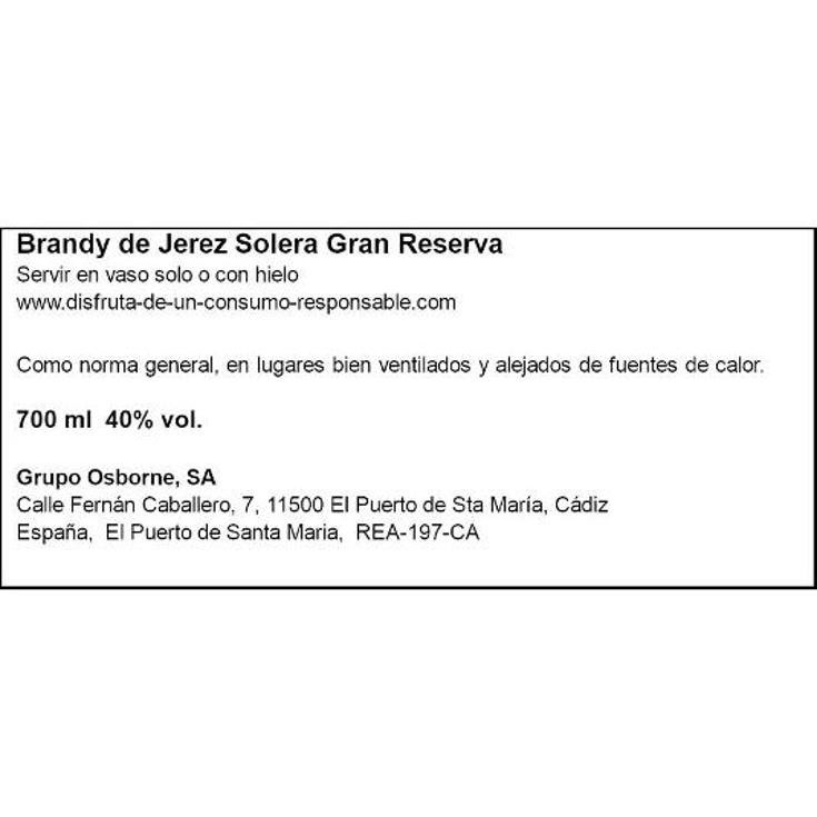 BRANDY 40º 1866 BTLLA 70 CL