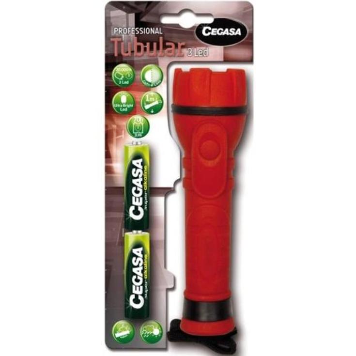 LINTERNA PRO TUBULAR+2PILAS LR6 CEGASA BLIST 1 UD