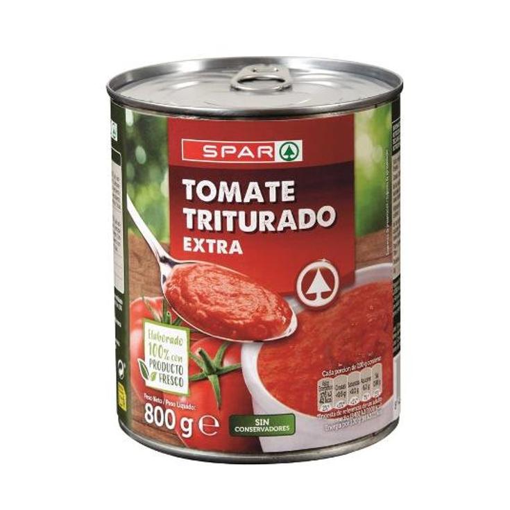 TOMATE NATURAL TRITURADO SPAR BOTE 800 GR