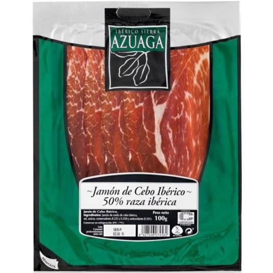 JAMON IBERICO LONCHAS S.AZUAGA SOBRE 100 GR