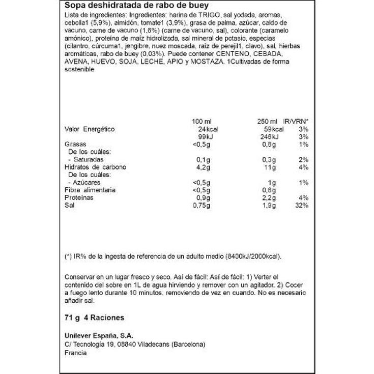 SOPA RABO BUEY KNORR SOBRE 79 GR