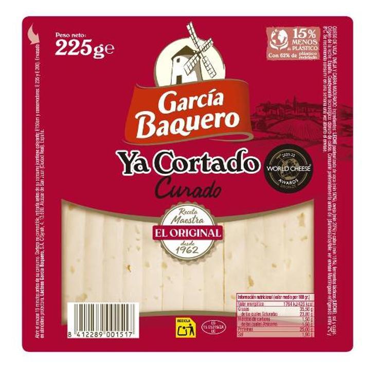 QUESO CURADO YA CORTADO G.BAQUERO PQTE 225 GR