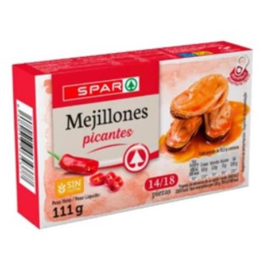 MEJILLON ESCABECH PICANTE 14/18 SPAR LATA 69 GR