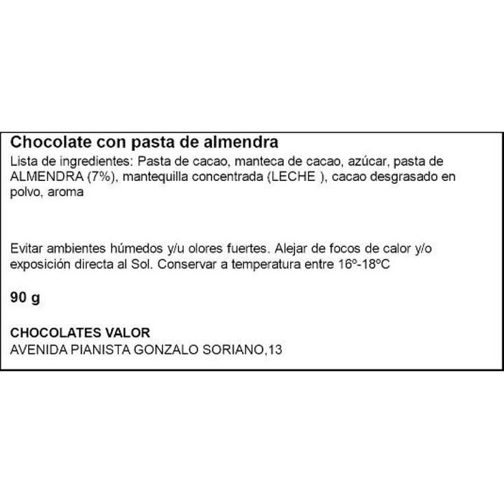 CHOCOLATE NEGRO CREMOSO 85% VALOR PTLLA 90 GR