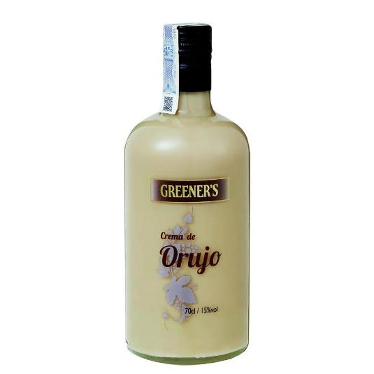 LICOR ORUJO CREMA GREENERS BTLLA 70 CL