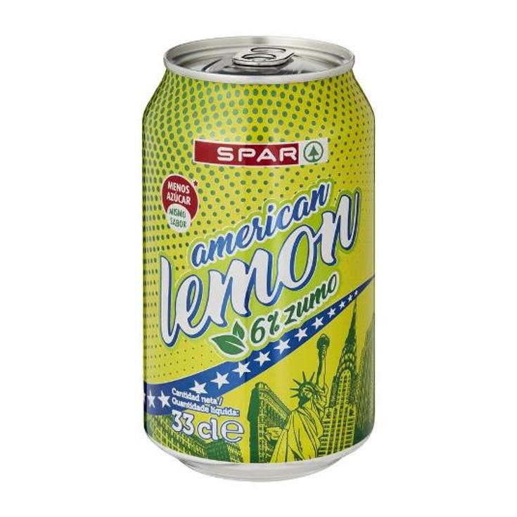 REFRESCO LIMON AMERICAN SPAR LATA 33 CL