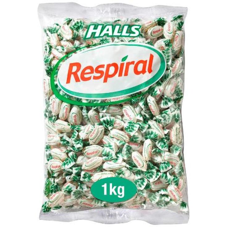 CARAMELOS EUCALIPTO RESPIRAL HALLS BOLSA 1 KG