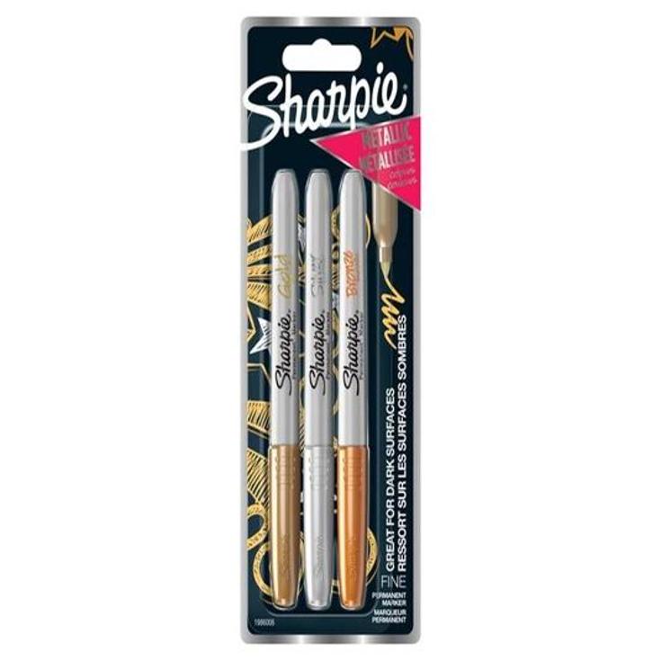ROTULAD.METALICO PERMANENTE X3 SHARPIE PACK 3 UD
