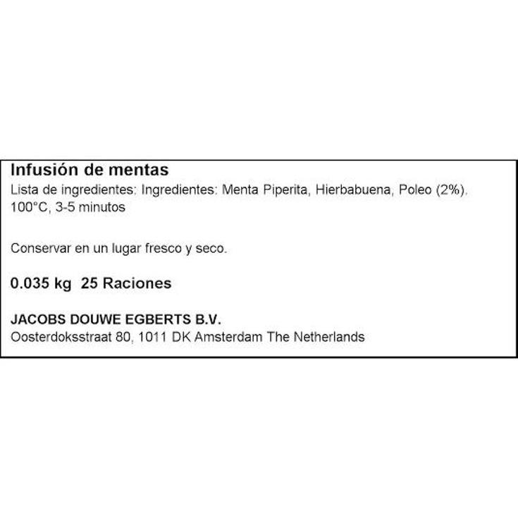 MENTA POLEO 25 SOBRES HORNIMANS PQTE 25 UD