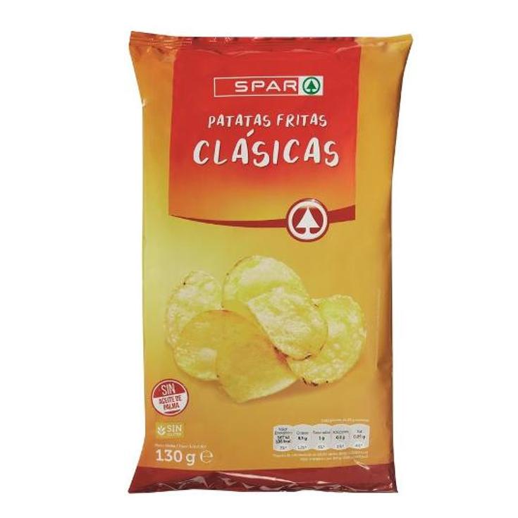 PATATAS FRITAS CLASICAS SPAR BOLSA 130 GR