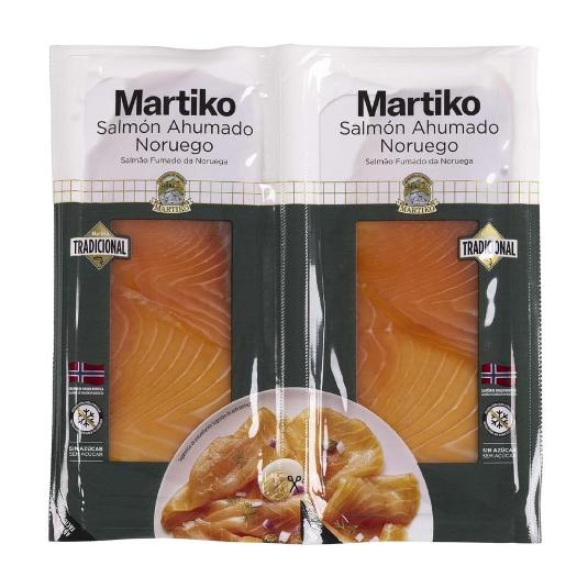 SALMON AHUMADO TRADICIONAL 2X50 MARTIKO PACK 100 GR