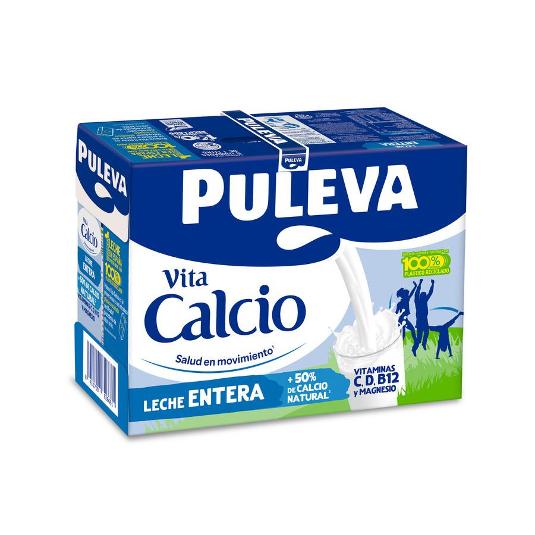 LECHE ENTERA CALCIO PULEVA BRIK 1 LT