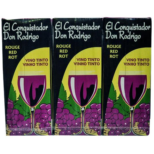 VINO MINI TINTO 3X200ML 10º CONQ.RODRIGO PACK 600 ML