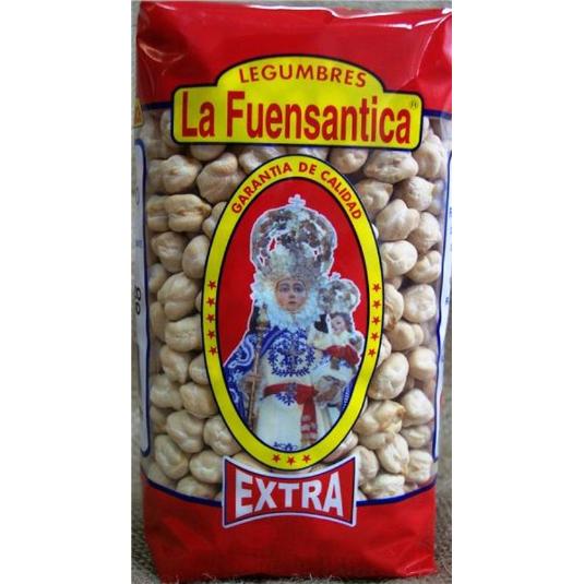 GARBANZO LECHOSO CABEZA EXTRA FUENSANTICA PQTE 500 GR