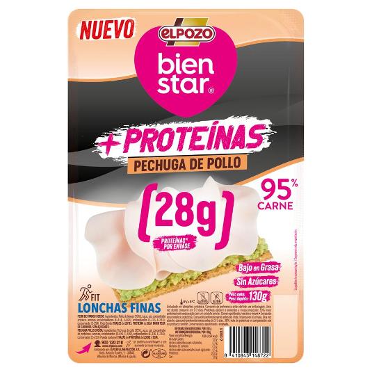 PECHUGA POLLO+PROTEIN.BIENSTAR ELPOZO PQTE 130 GR