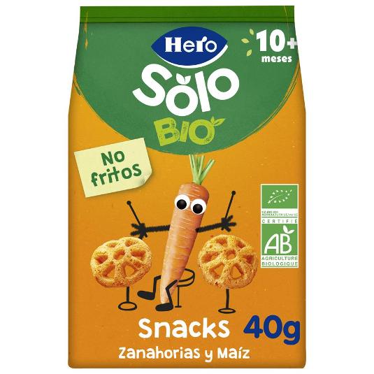 SNACK BABY ECO ZANAHORIA HERO PQTE 40 GR