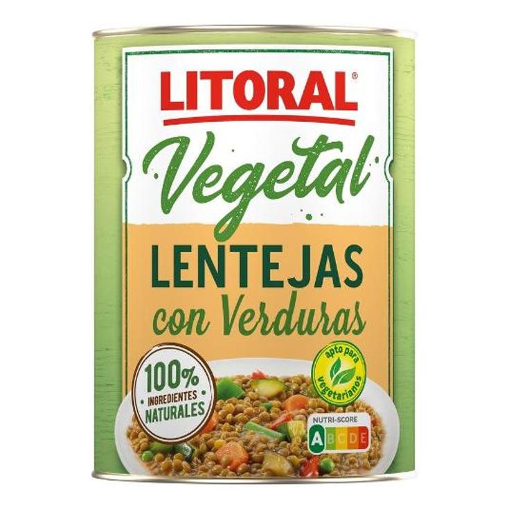 LENTEJAS CON VERDURAS LITORAL BOTE 425 GR