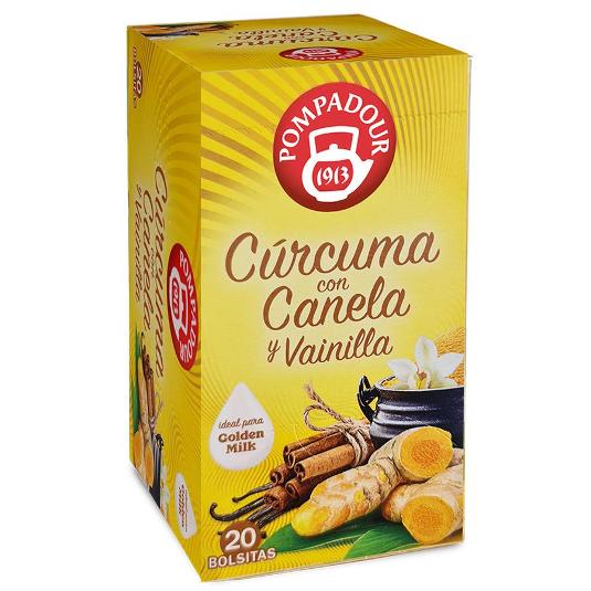 INFUSION CURCUMA C/CANELA, VAIN POMPADOUR CAJA 20 UD