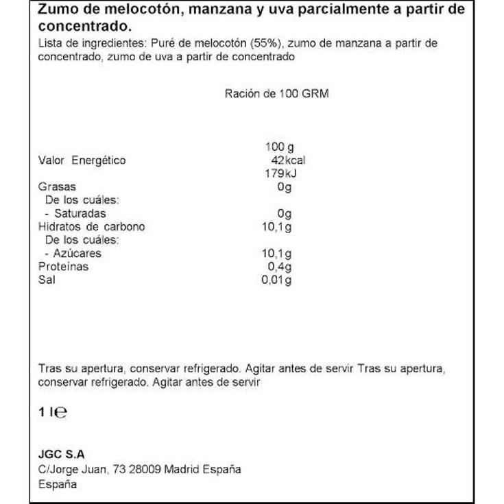 ZUMO MELOCOTON UVA DON SIMON BRIK 1 LT