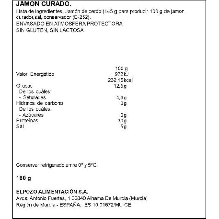 JAMON CURADO TAQ.MINI FAMILY ELPOZO PACK 180 GR