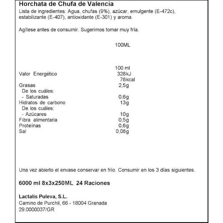 HORCHATA CHUFA 3X250ML CHUFI PACK 750 ML