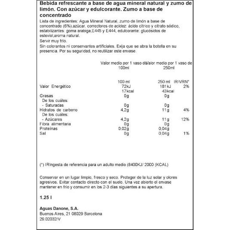 LIMONADA FONT VELLA BTLLA 1250 ML