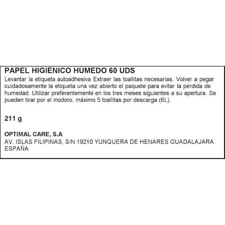 PAPEL HIGIENICO HUMEDO 60UN - Spar La Palma