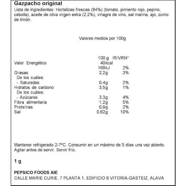 GAZPACHO FRESCO ALVALLE BRIK 1 LT