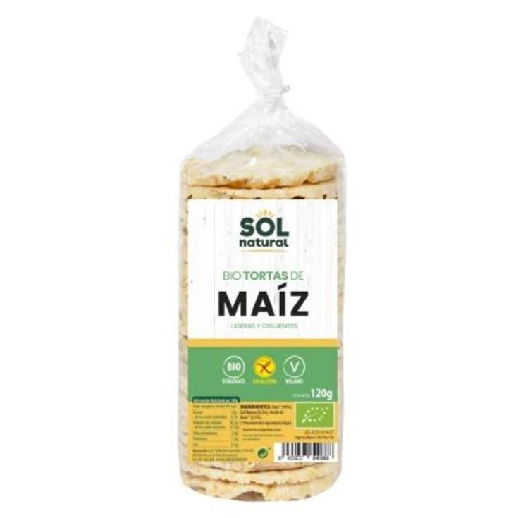 TORTAS MAIZ S/GLUTEN BIO SOL NATURAL BOLSA 120 GR