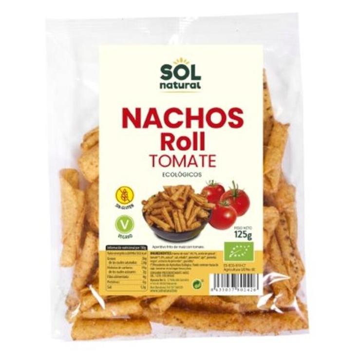 NACHOS MAIZ TOMATE SIN GLUTEN SOL NATURAL BOLSA 125 GR