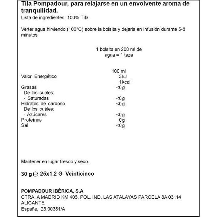 TILA 25 SOBRES POMPADOUR PQTE 25 UD