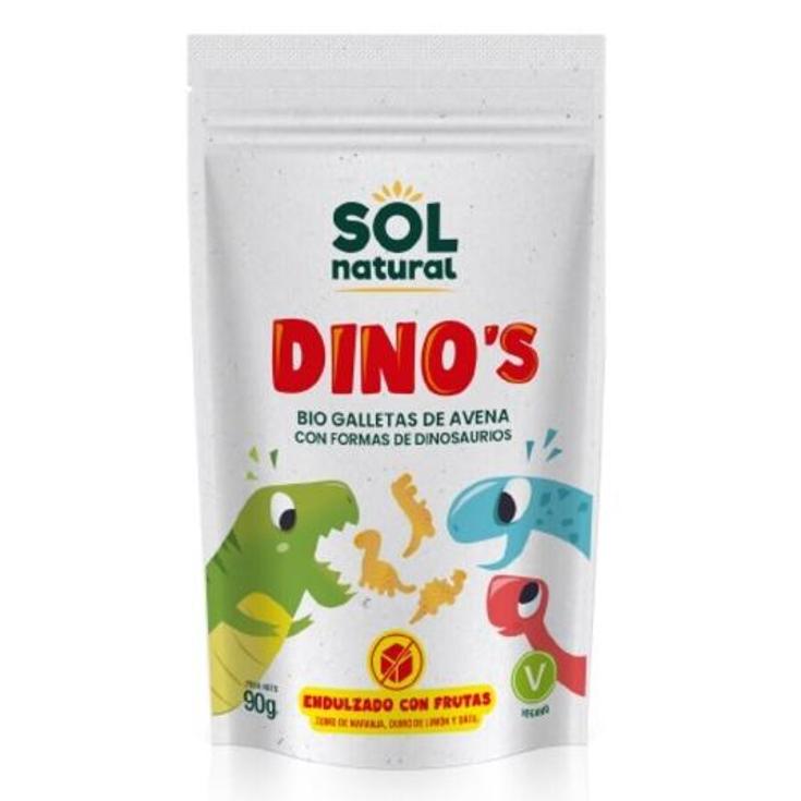 GALLETAS AVENA/FRUTA DINOS BIO SOL NATURAL BOLSA 90 GR