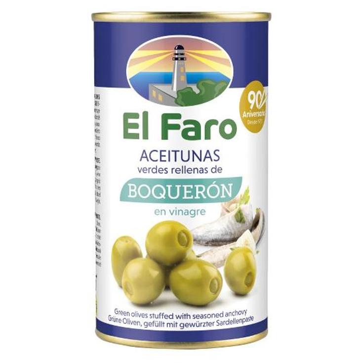 ACEITUNA RELL.BOQUERON EL FARO LATA 150 GR