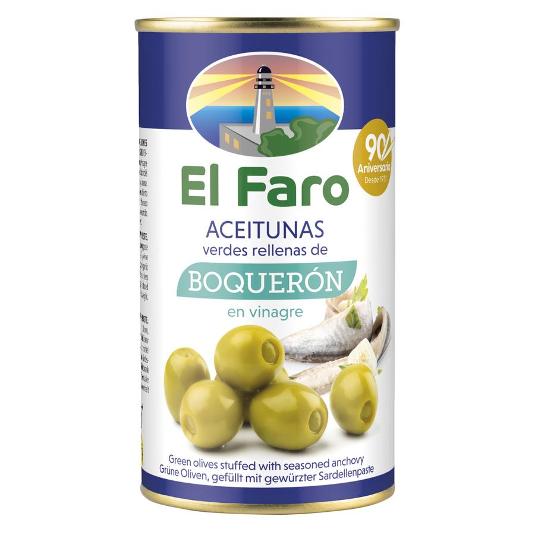 ACEITUNA RELL.BOQUERON EL FARO LATA 150 GR
