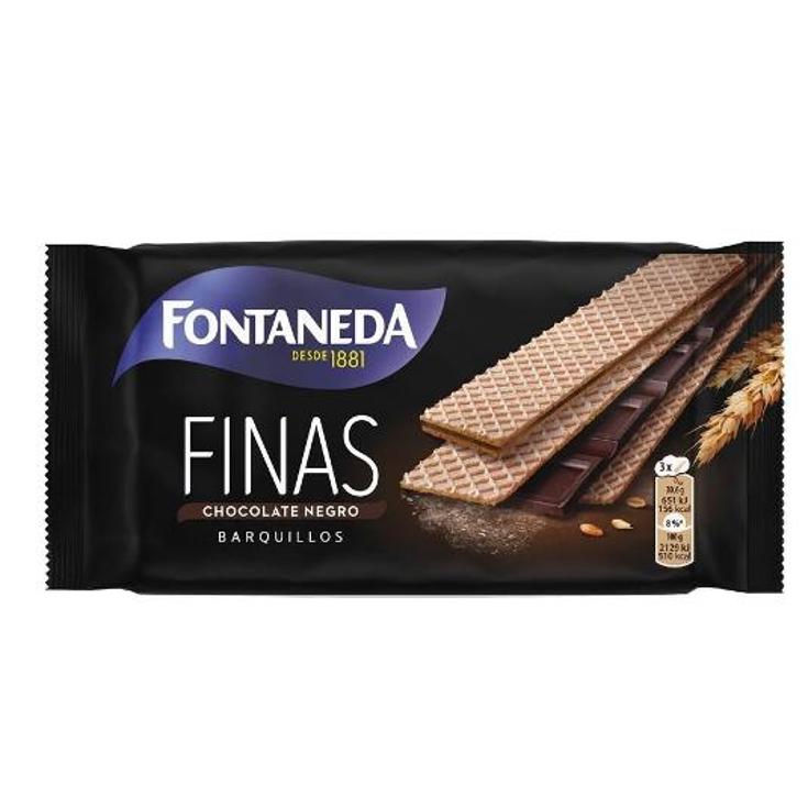 GALLETAS BARQ.FINAS CHOC.NEGRO FONTANEDA PQTE 92 GR