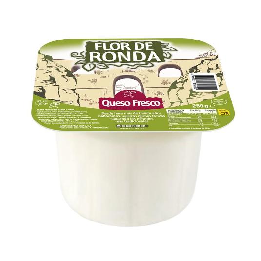 QUESO FRESCO ART.VACA CABRA FLOR RONDA UNIDAD 250 GR