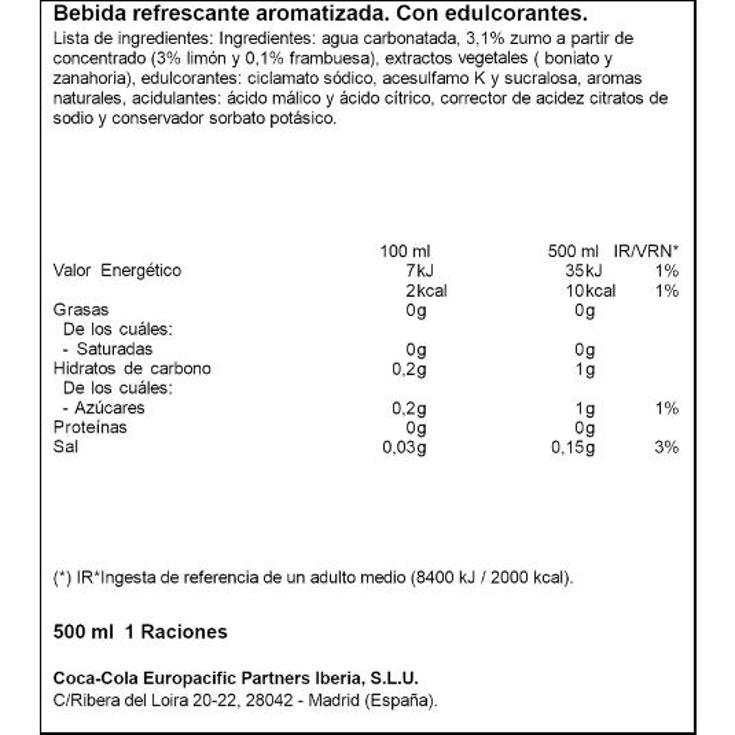 FANTA SIN AZUCAR FRAMBUESA FANTA LATA 50 CL