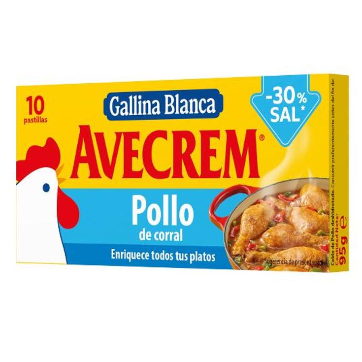 CALDO POLLO 10 P.B/SAL AVECREM PQTE 90 GR