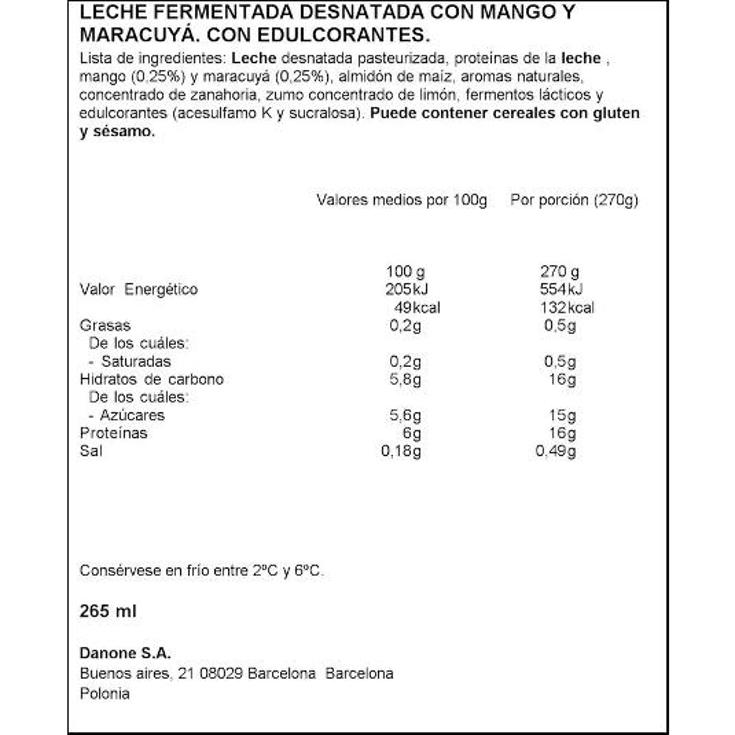 PROTEINA DRINK FRUTA EXOTIC DANONE BTLLA 270 ML