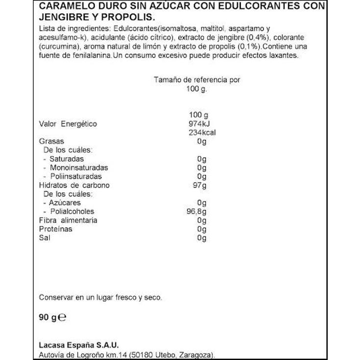 CARAMELO JENGIBRE SIN AZUCAR MENTOLIN BOLSA 90 GR