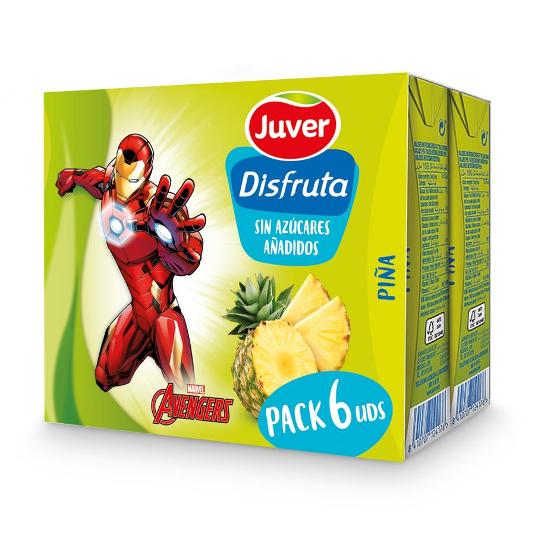 NECTAR PIÑA DISF.S/A 6X200 ML JUVER PACK 1200 ML