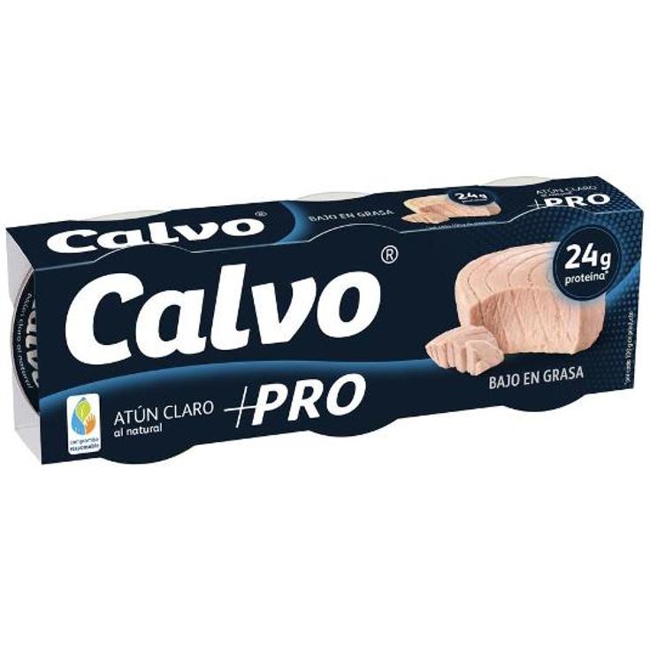 ATUN CLARO NTRAL+PROTEINA 3X56G CALVO PACK 168 GR