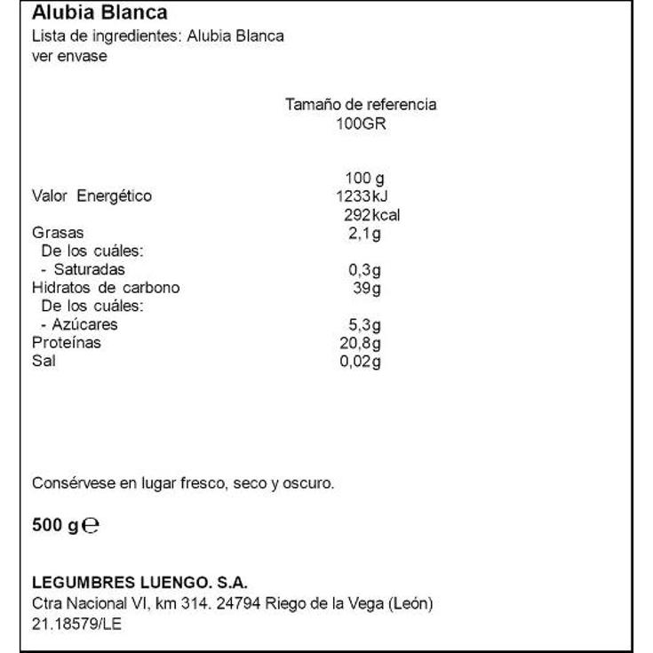 ALUBIA LARGA SELECTA LUENGO PQTE 500 GR