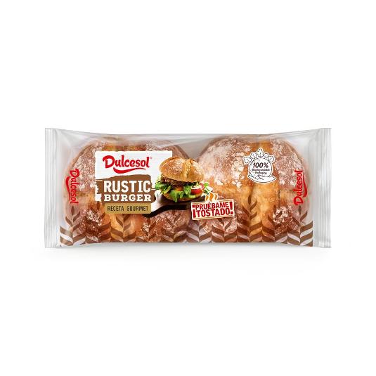 PAN BURGUER RUSTICO 4 UDS DULCESOL PQTE 300 GR