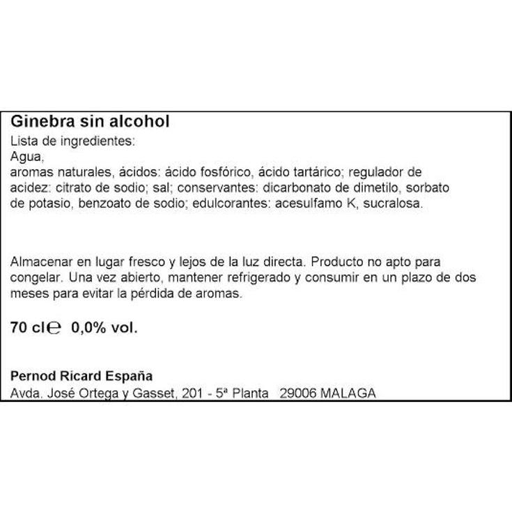 GINEBRA 0,0 BEEFEATER BTLLA 70 CL