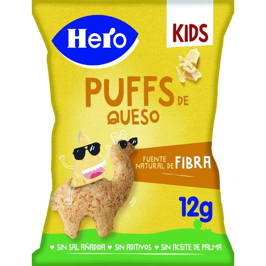 SNACK PUFFS DE QUESO KIDS HERO BOLSA 12 GR
