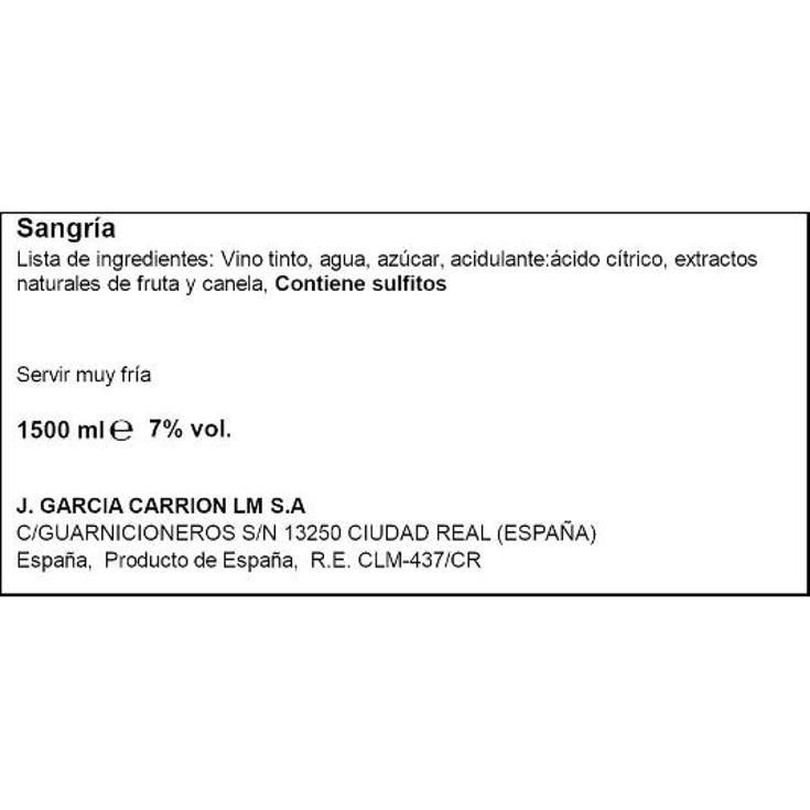 SANGRIA 7º DON SIMON BTLLA 1500 ML
