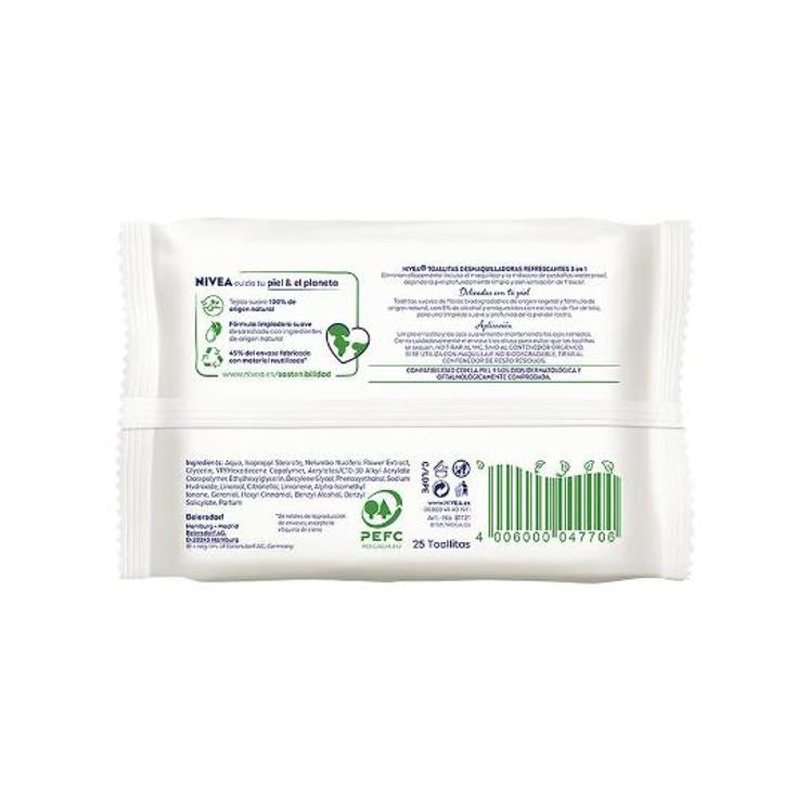 TOALLITAS DESMAQUILL.N/M 25 NIVEA PQTE 25 UD