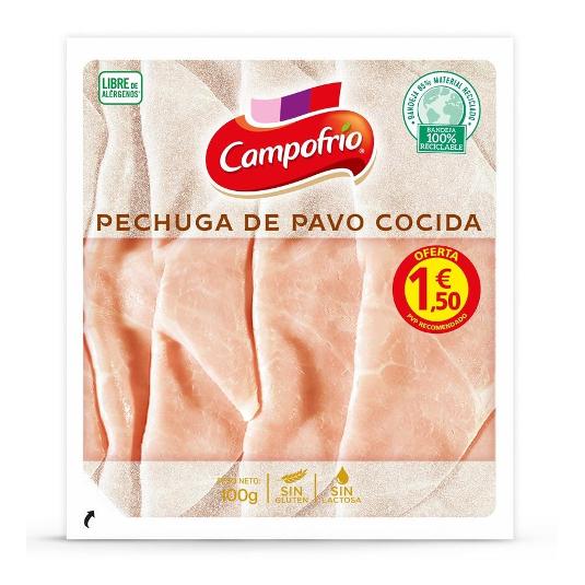 PAVO LONCHAS CAMPOFRIO PQTE 100 GR