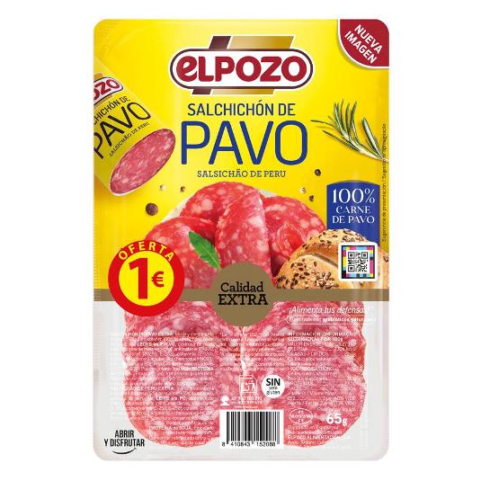 SALCHICHON DE PAVO ELPOZO PQE 65 GR